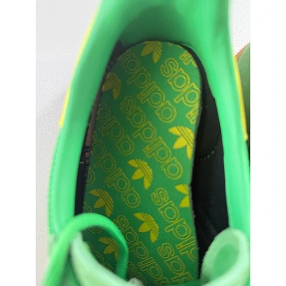 Adidas Handball Spezial Energy Green Pure Sulfar Suede Mesh Sneakers Mens 10 New - Picture 5 of 9